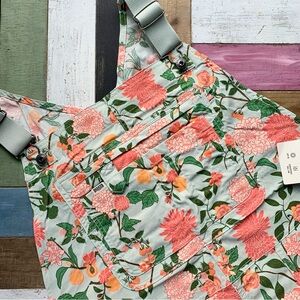 NWT Duluth XXL x31L Heirloom Gardening Bib Overalls Mint Summer Dahlia Bibs Farm